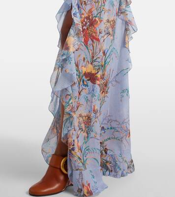 Printed ruffled maxi dress | Etro