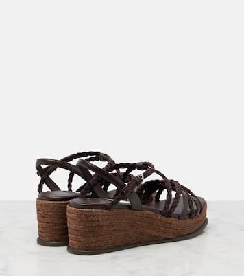 Nyra braided suede espadrille wedges | Jimmy Choo