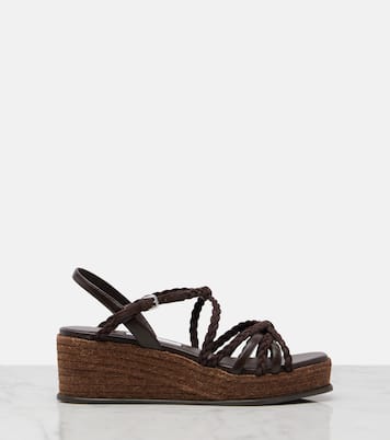 Nyra braided suede espadrille wedges | Jimmy Choo