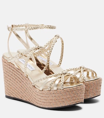 Espadrille-Sandalen Nyra aus Leder | Jimmy Choo