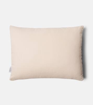 Striped cotton and silk velvet cushion | Les-Ottomans