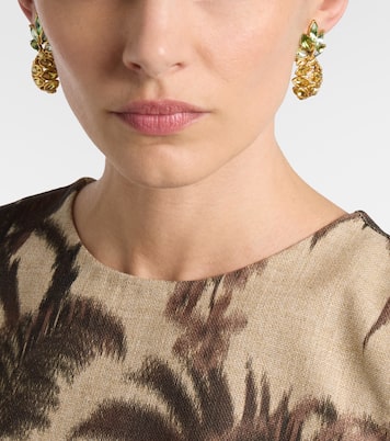 Verzierte Ohrringe Pineapple | Oscar de la Renta