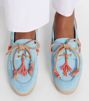 Seafarer beaded suede espadrilles | Aquazzura