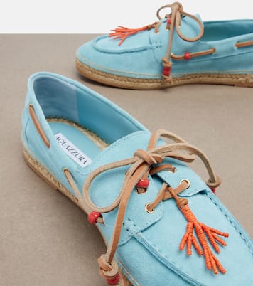 Seafarer beaded suede espadrilles | Aquazzura