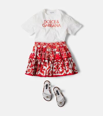 Printed cotton skirt | Dolce&Gabbana Kids