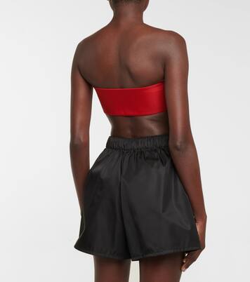 Logo nylon bustier top | Prada