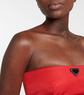 Logo nylon bustier top | Prada