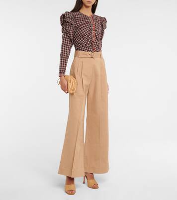 Pantalon Nico à taille haute en coton | Ulla Johnson