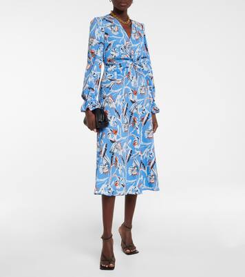Robe midi Anaba imprimée en crêpe | Diane von Furstenberg