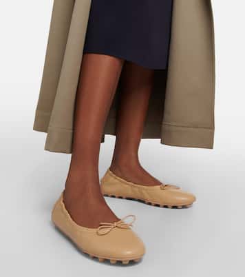 Bubble leather ballet flats | Tod's