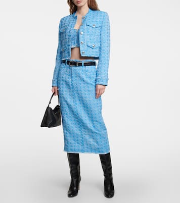 Guinevere tweed midi skirt | Staud