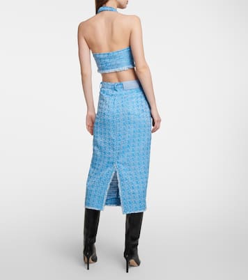 Guinevere tweed midi skirt | Staud