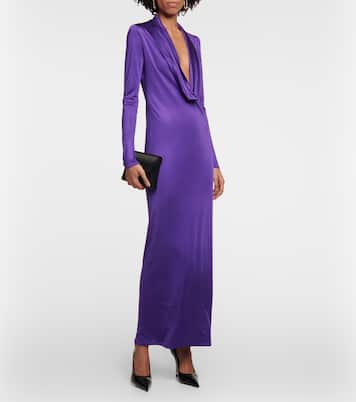 Robe longue en satin | Versace