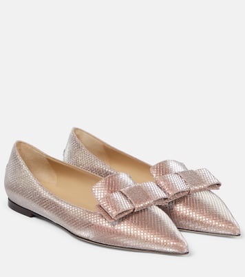 Gala bow-embellished ballet flats | Jimmy Choo