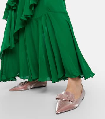 Gala bow-embellished ballet flats | Jimmy Choo