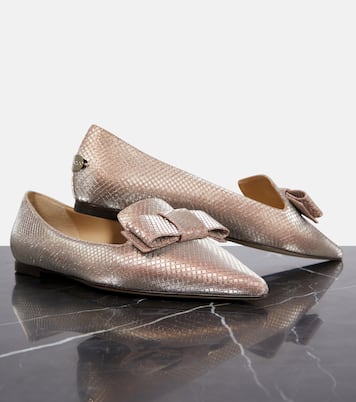 Gala bow-embellished ballet flats | Jimmy Choo