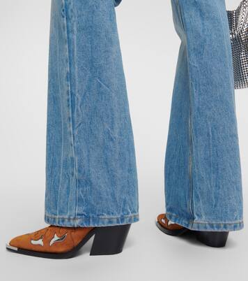 Westernstiefel aus Veloursleder | Rabanne