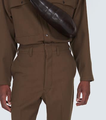 Maxi cotton and wool chinos  | Lemaire