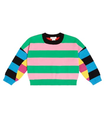 Striped cotton and wool sweater | Stella McCartney Kids
