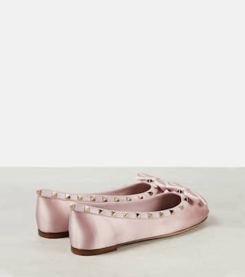 Ballerines Rockstud en satin | Valentino Garavani