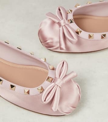 Ballerines Rockstud en satin | Valentino Garavani
