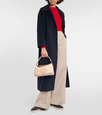 Loafers aus Veloursleder mit Raffiabast | Tod's