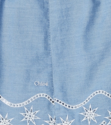 Bébé – Set robe et chapeau en denim | Chloé Kids