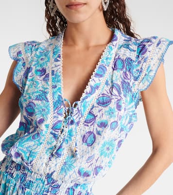 Robe Anais imprimée en coton | Poupette St Barth