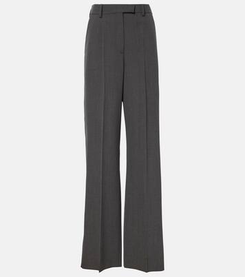 Gerade High-Rise-Hose aus Wolle | Valentino