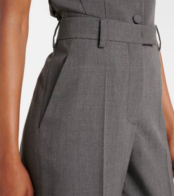 Gerade High-Rise-Hose aus Wolle | Valentino