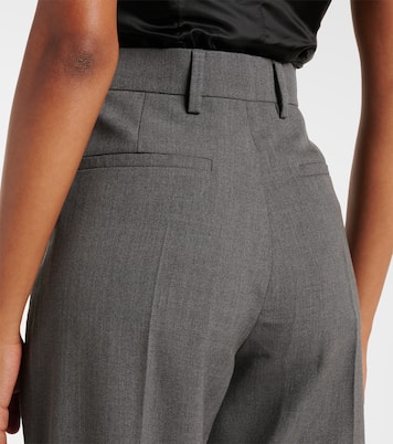 Gerade High-Rise-Hose aus Wolle | Valentino