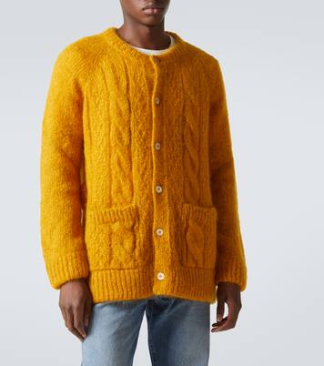 Cable-knit mohair-blend cardigan | Valentino