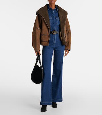 Flared denim jumpsuit | 7 For All Mankind