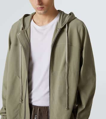 Zip-up cotton jersey hoodie | Rick Owens