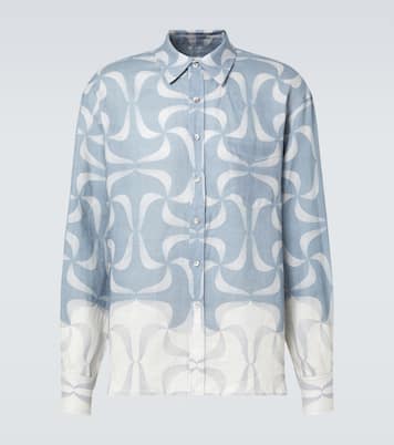 Camisa Mantra de lino estampada | Commas