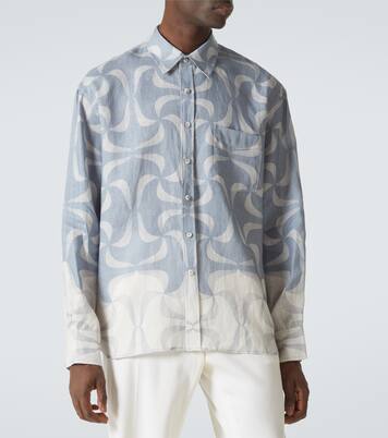 Camisa Mantra de lino estampada | Commas
