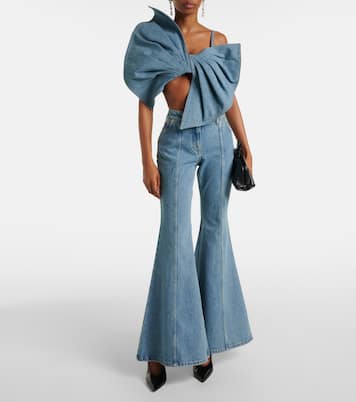 Top de denim con lazo | Nina Ricci