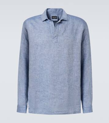 Linen polo shirt  | Giorgio Armani