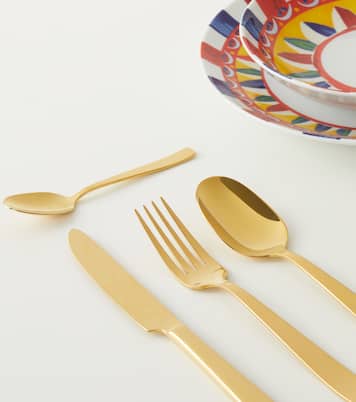 Stainless steel 4-piece cutlery set | Dolce&Gabbana Casa