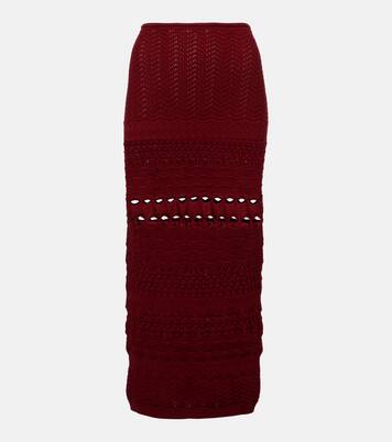 Cut-out knitted midi skirt | Elie Saab