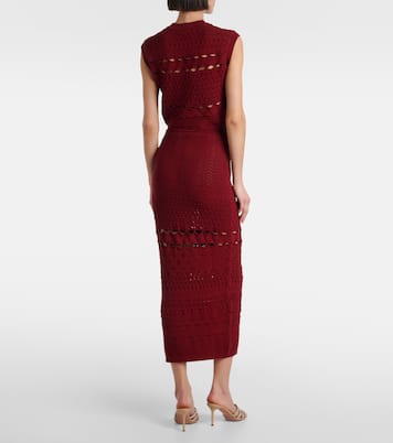 Cut-out knitted midi skirt | Elie Saab