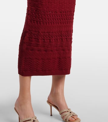 Cut-out knitted midi skirt | Elie Saab