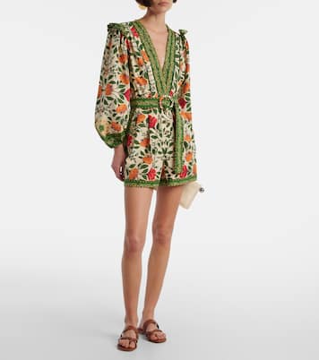 Bedruckter Playsuit aus Baumwolle | Farm Rio