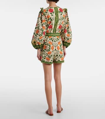 Bedruckter Playsuit aus Baumwolle | Farm Rio