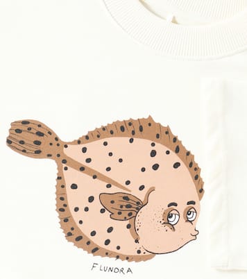 T-shirt Flundra in cotone con stampa | Mini Rodini