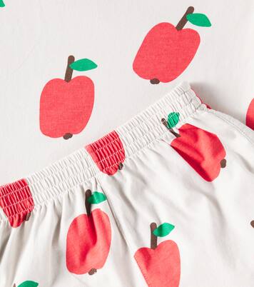 Apple printed jersey tank top and shorts set | Jellymallow