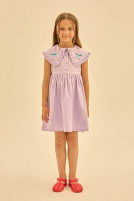 Cherry pleated cotton dress | Jellymallow