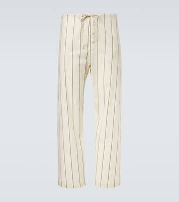 Celery striped cotton pajama pants | Bode