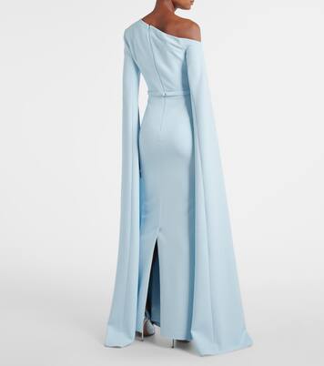 Abito lungo Rinna in crêpe con decorazioni | Safiyaa