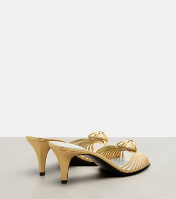 Pantoletten Royal 75 aus Metallic-Leder | Valentino Garavani